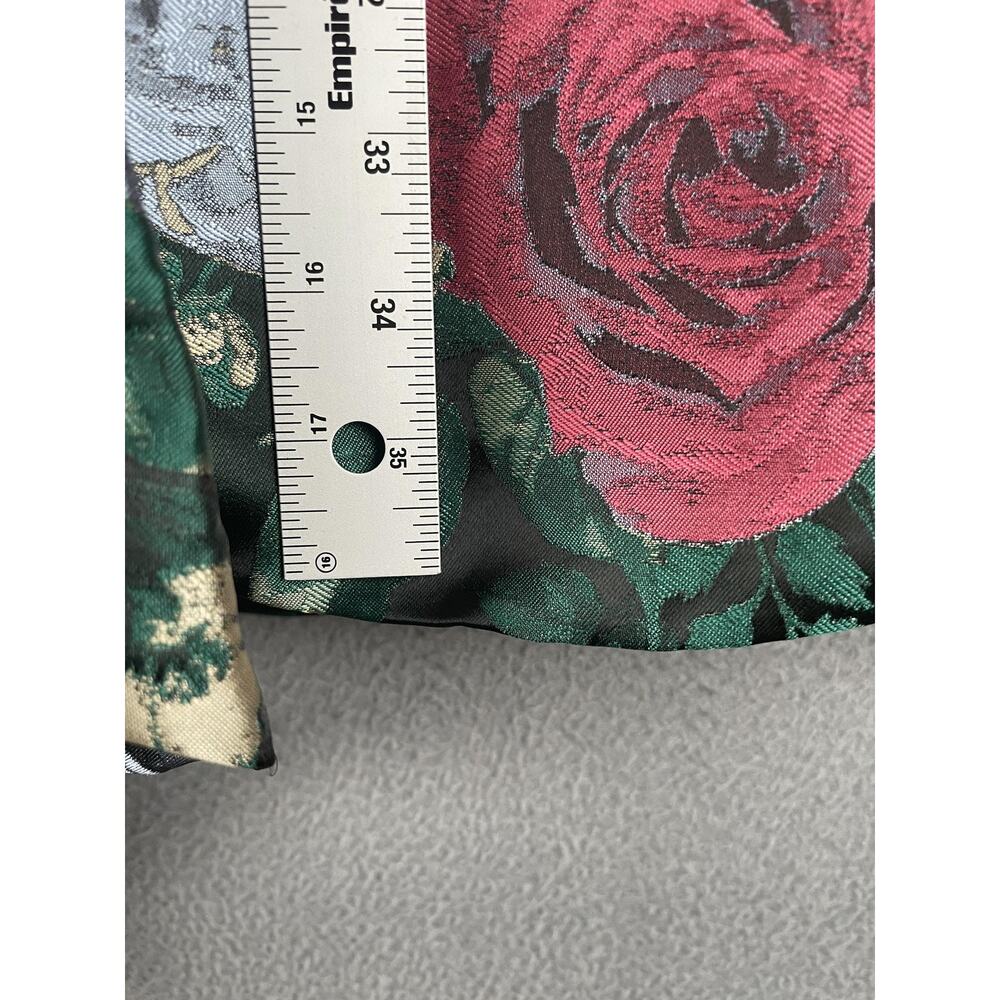 Tahari Arthur S. Levine Dress Womens 12 Green Fit & Flare Hi-Low Floral - Picture 8 of 9